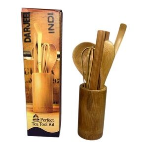 TEAVANA Perfect Tea Tool Kit Burnished Bamboo Kitchen Utensils NEW IN BOX!!!